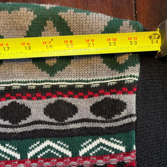 Vintage Patterned Open Long Cardigan Sweater, Boho, Retro, One Size - Picture 5 of 8